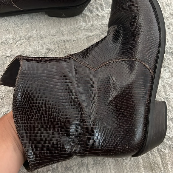 Free People Brown Leather Ankle Boots - Picture 6 of 7